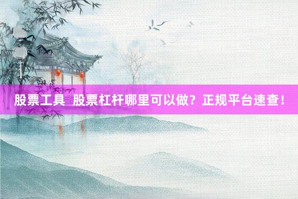 股票工具  股票杠杆哪里可以做？正规平台速查！