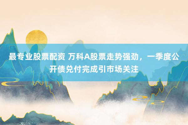 最专业股票配资 万科A股票走势强劲，一季度公开债兑付完成引市场关注
