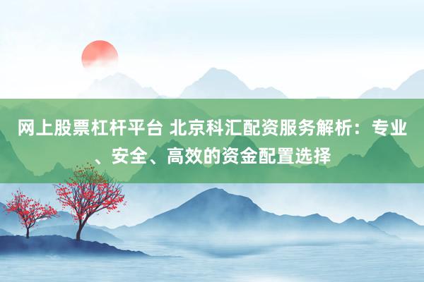 网上股票杠杆平台 北京科汇配资服务解析：专业、安全、高效的资金配置选择