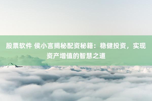 股票软件 侯小言揭秘配资秘籍：稳健投资，实现资产增值的智慧之道