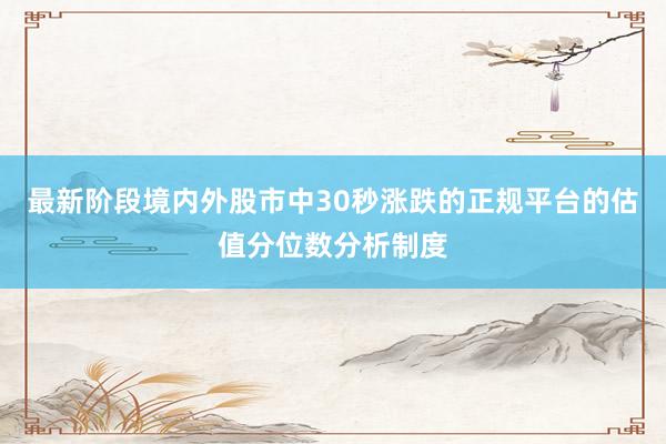 最新阶段境内外股市中30秒涨跌的正规平台的估值分位数分析制度