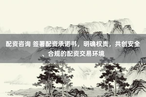 配资咨询 签署配资承诺书，明确权责，共创安全、合规的配资交易环境