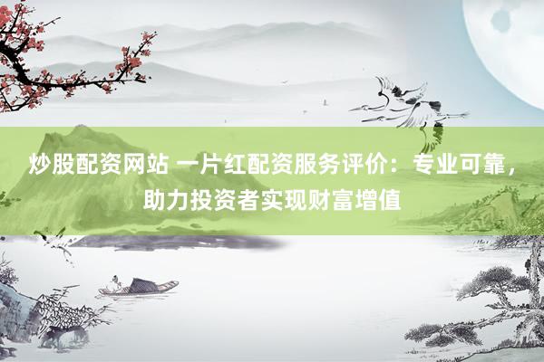 炒股配资网站 一片红配资服务评价：专业可靠，助力投资者实现财富增值