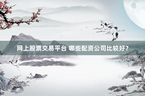 网上股票交易平台 哪些配资公司比较好?